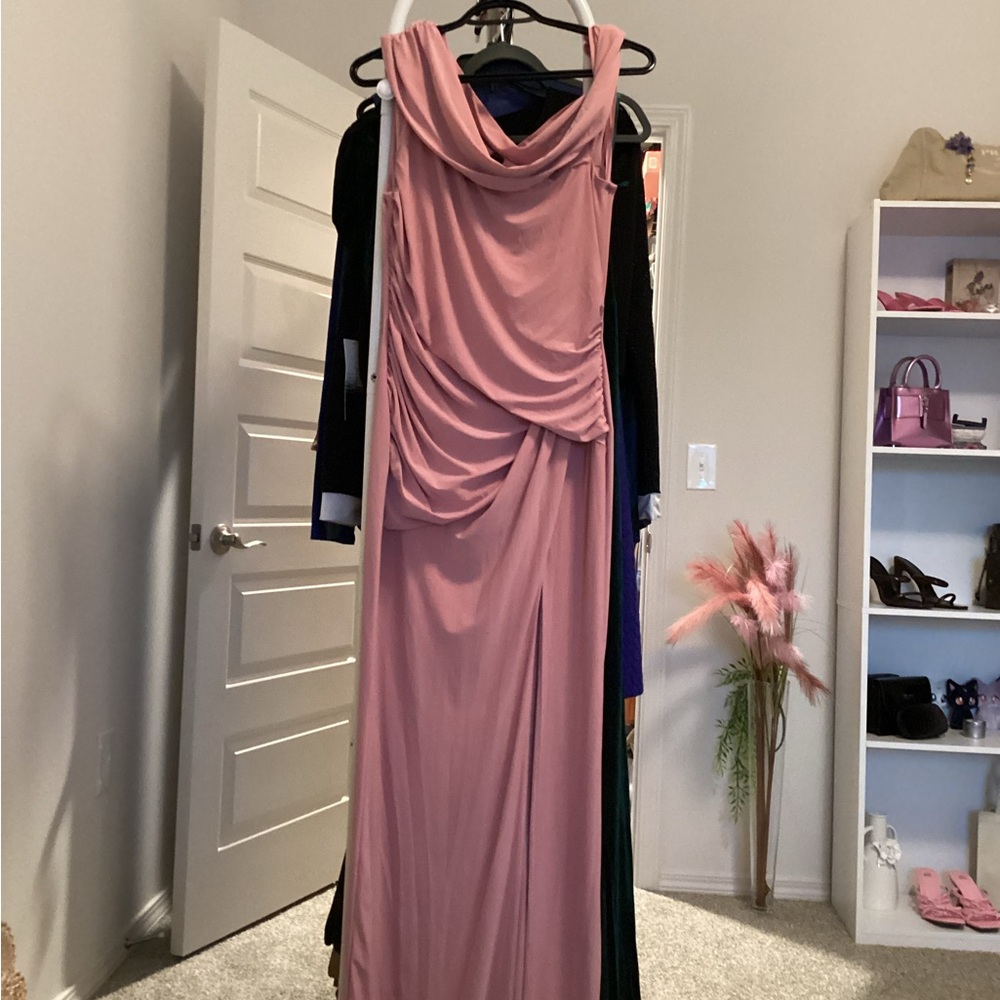 Elegant Pink Off-Shoulder Dress